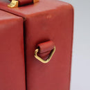 CHANEL Matelasse Hand Bag Lamb Skin 2way Red CC Auth 115600V-18