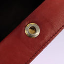 CHANEL Matelasse Hand Bag Lamb Skin 2way Red CC Auth 115600A-21