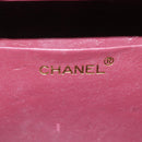 CHANEL Matelasse Hand Bag Lamb Skin 2way Red CC Auth 115600A-26