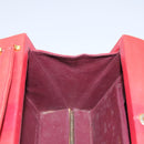 CHANEL Matelasse Hand Bag Lamb Skin 2way Red CC Auth 115600V-27