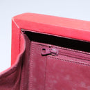 CHANEL Matelasse Hand Bag Lamb Skin 2way Red CC Auth 115600A-30