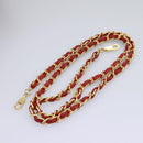 CHANEL Matelasse Hand Bag Lamb Skin 2way Red CC Auth 115600V-33
