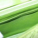 CHANEL Mini Matelasse 20 Single Flap Chain Bag Velor Green CC Auth 115601A-19