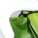 CHANEL Mini Matelasse 20 Single Flap Chain Bag Velor Green CC Auth 115601A-22