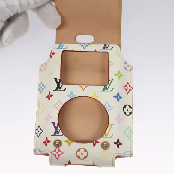 LOUIS VUITTON Monogram Multicolor iPod Nano Case White M60014 LV Auth 115606V
