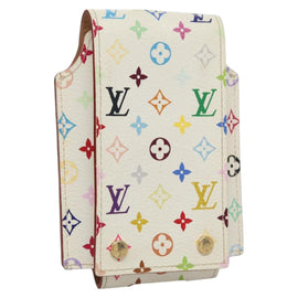 LOUIS VUITTON Monogram Multicolor iPod Nano Case White M60014 LV Auth 115606V
