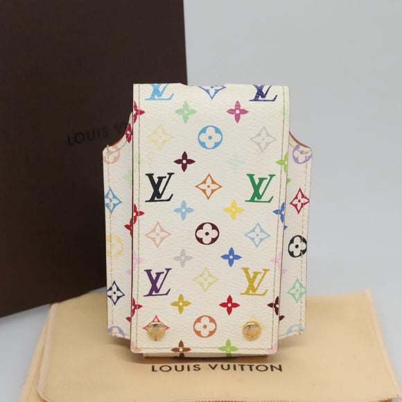 LOUIS VUITTON Monogram Multicolor iPod Nano Case White M60014 LV Auth 115606V