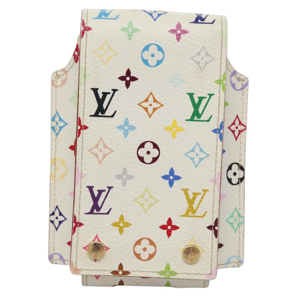 LOUIS VUITTON Monogram Multicolor iPod Nano Case White M60014 LV Auth 115606V