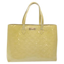 LOUIS VUITTON Monogram Vernis Wilshire MM Hand Bag Broncorail M91441 Auth 115613-13