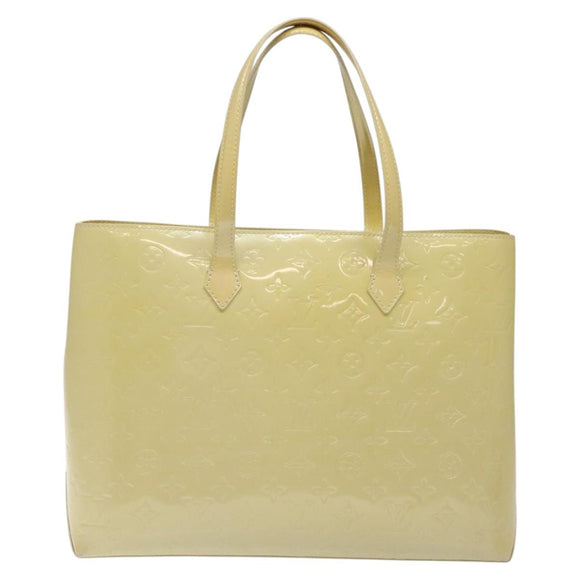 LOUIS VUITTON Monogram Vernis Wilshire MM Hand Bag Broncorail M91441 Auth 115613
