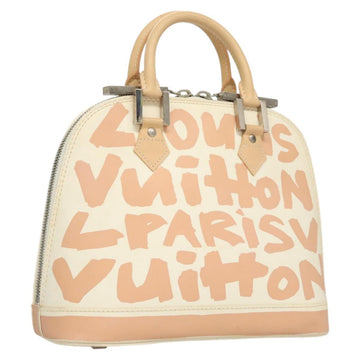 LOUIS VUITTON Monogram Graffiti Alma MM Hand Bag White M92180 LV Auth 115620