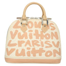 LOUIS VUITTON Monogram Graffiti Alma MM Hand Bag White M92180 LV Auth 115620-2