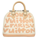 LOUIS VUITTON Monogram Graffiti Alma MM Hand Bag White M92180 LV Auth 115620-3