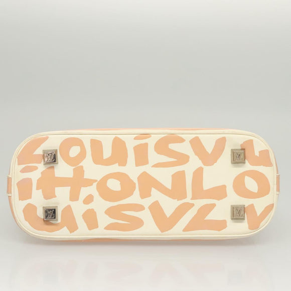 LOUIS VUITTON Monogram Graffiti Alma MM Hand Bag White M92180 LV Auth 115620