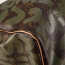 LOUIS VUITTON Monogram Graffiti Keepall 50 Boston Bag Khaki M92196 Auth 115621AM-9