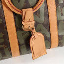LOUIS VUITTON Monogram Graffiti Keepall 50 Boston Bag Khaki M92196 Auth 115621AM-19