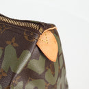 LOUIS VUITTON Monogram Graffiti Keepall 50 Boston Bag Khaki M92196 Auth 115621AM-20