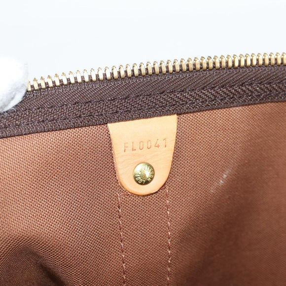 LOUIS VUITTON Monogram Graffiti Keepall 50 Boston Bag Khaki M92196 Auth 115621AM