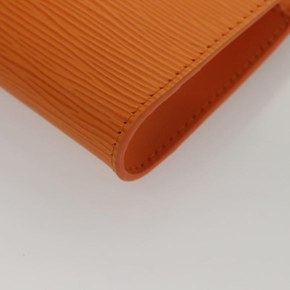 LOUIS VUITTON Epi Pouch Orange Mandarin LV Auth 115631