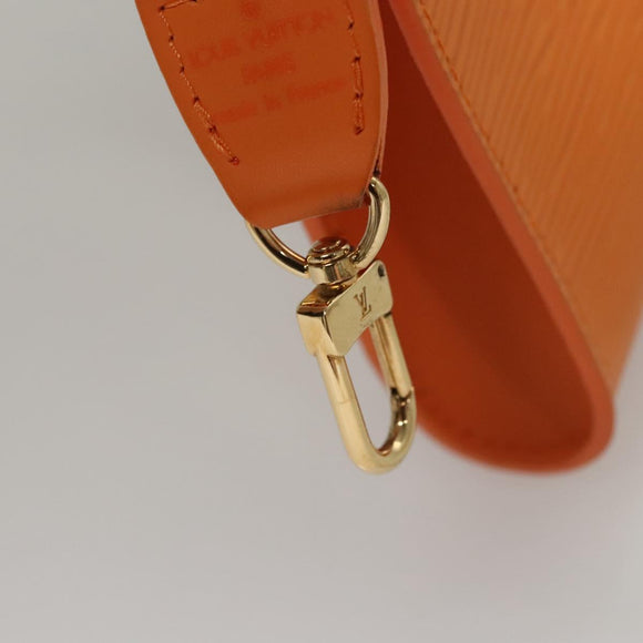 LOUIS VUITTON Epi Pouch Orange Mandarin LV Auth 115631