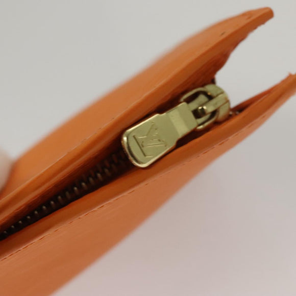 LOUIS VUITTON Epi Pouch Orange Mandarin LV Auth 115631