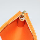 LOUIS VUITTON Epi Pouch Orange Mandarin LV Auth 115631-17