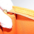 LOUIS VUITTON Epi Pouch Orange Mandarin LV Auth 115631-12