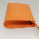 LOUIS VUITTON Epi Pouch Orange Mandarin LV Auth 115631-4