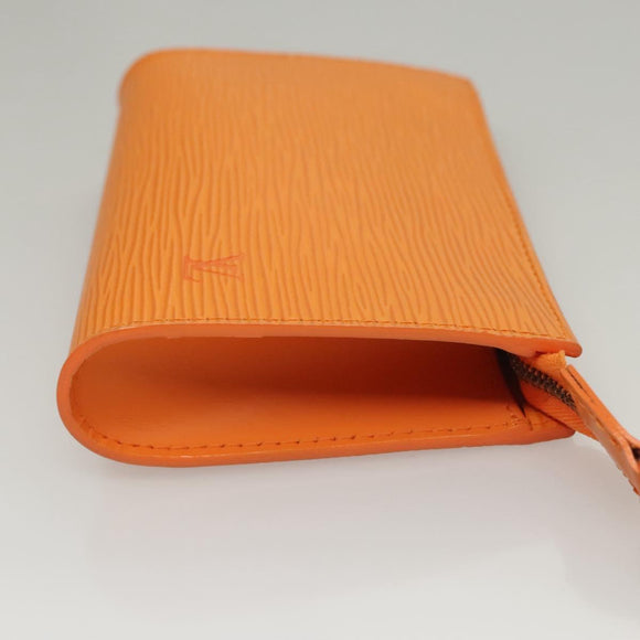 LOUIS VUITTON Epi Pouch Orange Mandarin LV Auth 115631