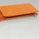 LOUIS VUITTON Epi Pouch Orange Mandarin LV Auth 115631-5