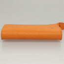 LOUIS VUITTON Epi Pouch Orange Mandarin LV Auth 115631-6