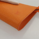 LOUIS VUITTON Epi Pouch Orange Mandarin LV Auth 115631-14