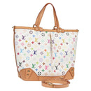 LOUIS VUITTON Multicolor Shirley GM Hand Bag 2way White M93214 LV Auth 115639AM-1