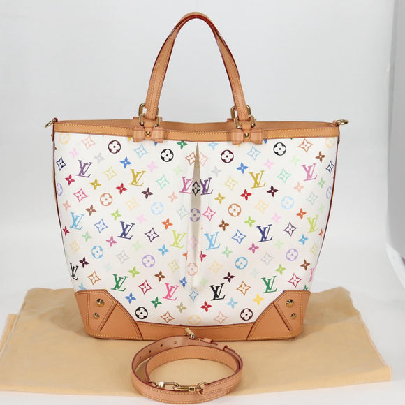 LOUIS VUITTON Multicolor Shirley GM Hand Bag 2way White M93214 LV Auth 115639SAM