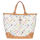 LOUIS VUITTON Multicolor Shirley GM Hand Bag 2way White M93214 LV Auth 115639SAM-13