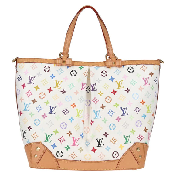 LOUIS VUITTON Multicolor Shirley GM Hand Bag 2way White M93214 LV Auth 115639AM