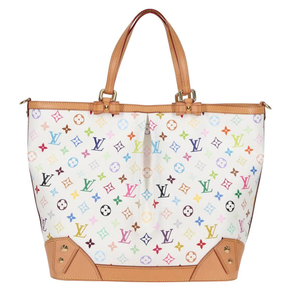LOUIS VUITTON Multicolor Shirley GM Hand Bag 2way White M93214 LV Auth 115639SAM