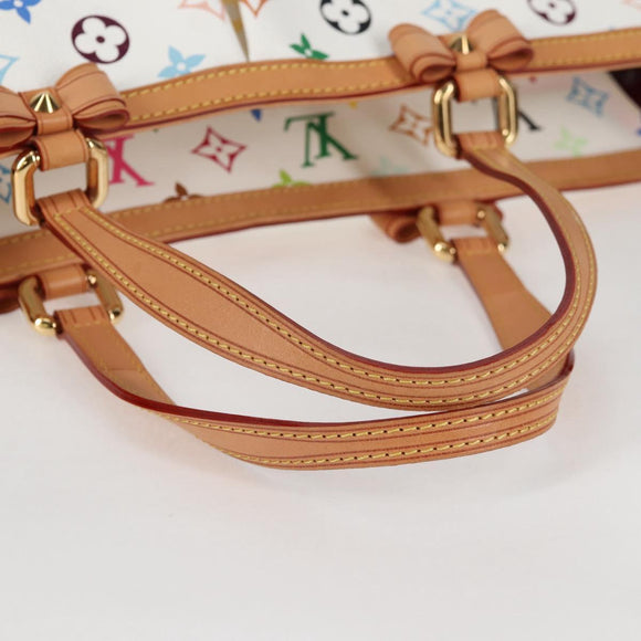 LOUIS VUITTON Multicolor Shirley GM Hand Bag 2way White M93214 LV Auth 115639SAM