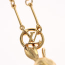 LOUIS VUITTON Collier LV Necklace metal Gold M00928 LV Auth 115662-10