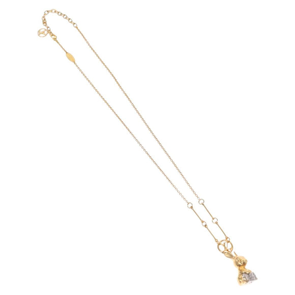 LOUIS VUITTON Collier LV Necklace metal Gold M00928 LV Auth 115662