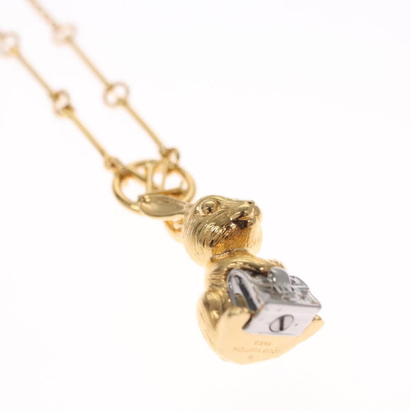 LOUIS VUITTON Collier LV Necklace metal Gold M00928 LV Auth 115662