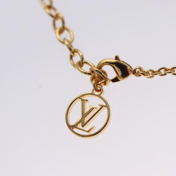LOUIS VUITTON Collier LV Necklace metal Gold M00928 LV Auth 115662