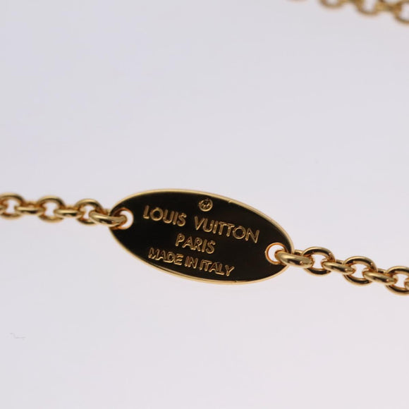 LOUIS VUITTON Collier LV Necklace metal Gold M00928 LV Auth 115662