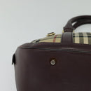 BURBERRY Nova Check Hand Bag Canvas 2way Beige Auth 115677-9