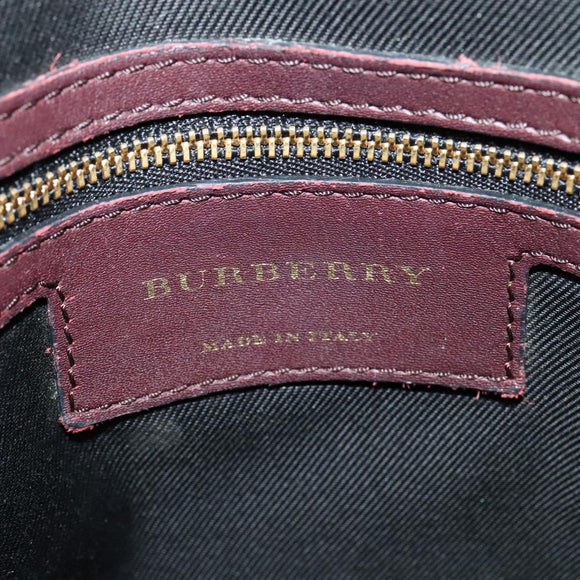 BURBERRY Nova Check Hand Bag Canvas 2way Beige Auth 115677