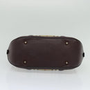 BURBERRY Nova Check Hand Bag Canvas 2way Beige Auth 115677-5