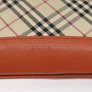 BURBERRY Nova Check Shoulder Bag Canvas Beige Auth 115678-17