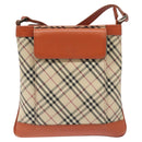 BURBERRY Nova Check Shoulder Bag Canvas Beige Auth 115678-13