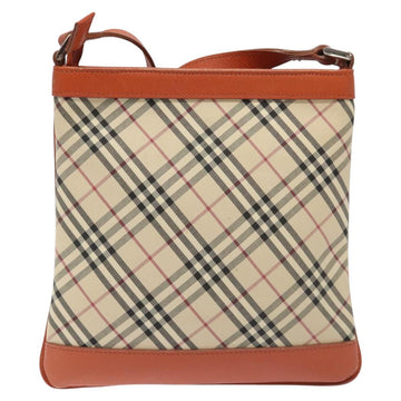 BURBERRY Nova Check Shoulder Bag Canvas Beige Auth 115678 - 0