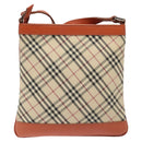 BURBERRY Nova Check Shoulder Bag Canvas Beige Auth 115678-2